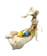 Easter Anthropomorphic Bunny Rabbit In Vest Reclining With Chicks Resin ... - $462.39 MXN