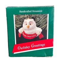 Hallmark Keepsake Ornament Owliday Greetings Owl 1989 Christmas - $12.17