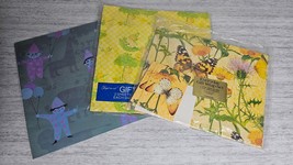 Vintage Wrapping Paper Sheets Lot - Baby Kids Butterflies American Greet... - $6.92