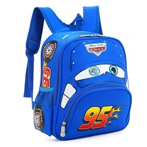 Disney Pixar Lightning McQueen Children 3D Backpack Cartoon Car Stereo School Ba - £27.67 GBP