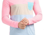 Brooklyn Cloth Men’s Long Sleeve Color Block Pocket T Shirt Pink/Blue/Ta... - £12.76 GBP