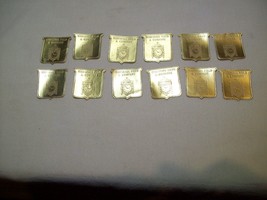12 VTG Marshall Field &amp; Co Clock Diecut Gold Color Foil Label Seal Stick... - $306.63 MXN