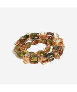 Handmade Czech Crystal Beads Necklace - Emerald Elysium - £70.78 GBP