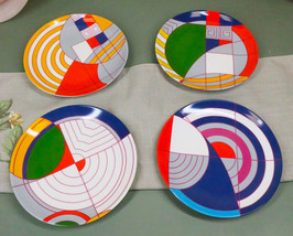 Frank Lloyd Wright Max Hoffman Rug Ceramic Appetizer Dessert Plates Pack Of 4 - £26.33 GBP
