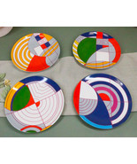 Frank Lloyd Wright Max Hoffman Rug Ceramic Appetizer Dessert Plates Pack... - $45.77 CAD