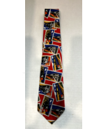 Vintage Gap Boys Novelty Trains Silk Tie Red - £7.72 GBP