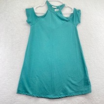 Z Supply Womens Cold Shoulder T Shirt Dress Size Small Aqua Blue Ribbed ... - £11.76 GBP