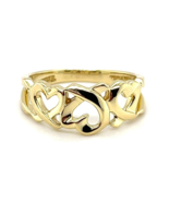 Tiffany &amp; Co. 18k Yellow Gold Paloma Picasso 3 Hearts Band Ring Size 7.5 - $13,114.31 MXN