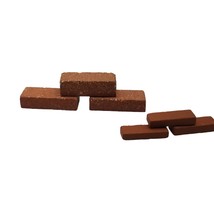 Vintage Dollhouse Miniature Bricks Red Construction Accessories Landscaping - £7.03 GBP