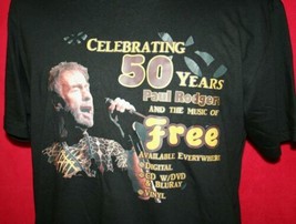 Paul Rodgers Music Of Free 50th Anniversary Promo T-SHIRT M Rare Rock - $26.72