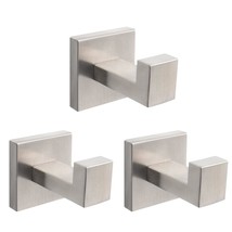 Bath Towel Hooks -Sus304 Stainless Steel Square Clothes Robe Hooks Hanger, Heavy - £21.59 GBP