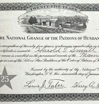 Silver Star Certificate National Grange Patrons Of Husbandry Maine 1941 ... - $49.99