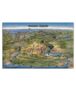 Unique Media Laminated Poster Map Niagara Region Artistic Illustration - $64.35