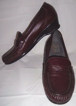SAS Tripad Comfort Oxblood Leather Heels 8N 8 N Narrow Cordovan Loafers Heeled - £25.26 GBP