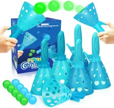 Outdoor Indoor Games Activities for Kids Pop and Catch Ball Games with 6 Launche - £27.00 GBP