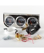 Classic Triple Racing Analog Gauge Amp Meter Water Temperature Oil Press... - $38.45 CAD
