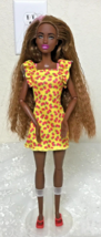 Mattel 2021 African American Cutie Reveal Barbie Painted Pink 2 Pc Swimsuit - £10.30 GBP