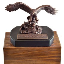 Large/Adult 240 Cubic Ins Religious Eagle Wood Funeral Cremation Urn for Ashes - £219.71 GBP