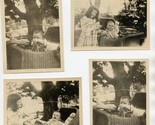 4 Baby in Wicker Baby Carriage Photos Maine 1930&#39;s - $17.82