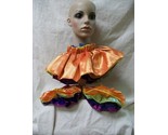 Reversible Rainbow Color Ruffles Clown Collar &amp; Cuff Set Zany Mime Circu... - $27.95