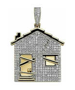 Bling Trap House Pendant Chain Gold And Silver Necklace Iced Out Jewelry - £25.27 GBP