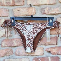 Vitamin A Animal Metallic Cheeky Cinched Side Tie High Leg Bikini Bottom... - $79.00