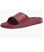 Lacoste Men&#39;s Croco Slide Sandal Light Dark red Size 9 - £31.80 GBP