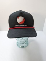 Bass Pro Shops Trucker Hat Don&#39;t Bobber Snapback Cap Mesh Back Black White - £15.77 GBP