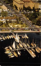 St Petersburg Florida~Yacht BASIN-SORENO HOTEL-YACHT Club Aerial Postcard 1960s - £8.78 GBP