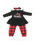 Toddler Girls 3 Piece Outfit Size 90 (2T) My 1st Christmas - £6.25 GBP