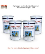 4x Alpha Lipid Lifeline Blended Milk Colostrum Powder 450g Immune &amp; Gut ... - $276.98