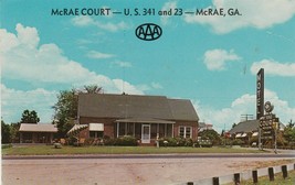 Vintage Postcard McRae Court Motel McRae Georgia U.S. 341 and 23 1960&#39;s Unused - £5.54 GBP