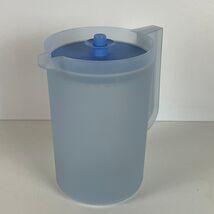 Tupperware Frosted Blue Pitcher Beverage Container 1676-3 with Lid - $10.92