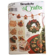 Simplicity Crafts Pattern 9768 No Sew Tree Topper Ornaments Skirt Wreath Swag UC - $3.91
