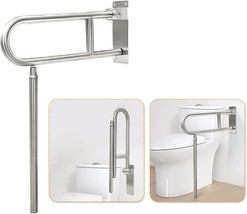 Flip Up Grab Bars For Bathroom Toilet Rails Handicapped Grab Bars Elderly Shower - £103.72 GBP