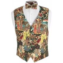 Hawaiian Luau Tuxedo Vest and Bowtie - £118.70 GBP