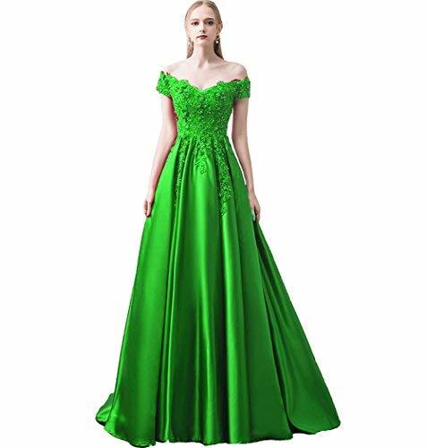 Plus Size Off The Shoulder Prom Dress Evening Lime Green US 16W