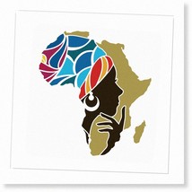 African Map Hollow Out Painting Template - Square Fabric DIY Tool - $21.77