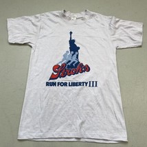 Vintage 80s Stroh’s Beer Run For Liberty III Adidas Trefoil Logo T Shirt Sz M - £39.10 GBP