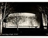 Vtg Postcard RPPC New York Worlds Fair - Food Building At Night UNP - $6.88