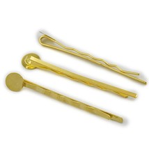 100 pcs 46MM 1 3/4&quot; Tone Bobby Pins Bows 9mm flat pad Hair Clips Jewelry... - $8.25 CAD