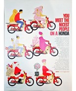 Honda Motorcycle Ad &quot;You Meet the nicest people on a Honda-1963 Vintage ... - $11.64