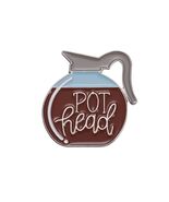 Pot Head Coffee Enamel Pin ☆ Funny Stoner 420 Humor Novelty Gift Cute! W... - $6.92