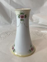 Vintage Porcelain Nippon Bud Vase Hand Painted Gilded Floral Pattern 4.75 in H - £7.99 GBP