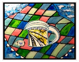 Stained glass painting,kitchen decoration art,gift for her,fantasy paint... - £19.57 GBP