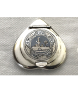 Large Sterling Compact Birds Pattern Vintage 3” Wide Large Enamelled Vin... - $2,043.51 MXN