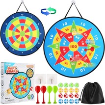 29&quot; Dart Board Game For Kids With 16 Sticky Balls Girls Boys Christmas G... - $25.64