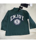 Dolce &amp; Gabbana Kids Logo Shirt Unisex GREEN LONG SLEEVE SZ 3-6 MONTHS NEW - $119.98 CAD