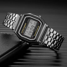 New Men’s Black Casual Alarm Day &amp; Date Digital Watch - $11.39