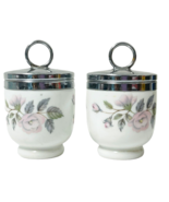 Egg Coddler Pair June Garland Pattern Lavender &amp; Pink Floral - Royal Wor... - $32.62